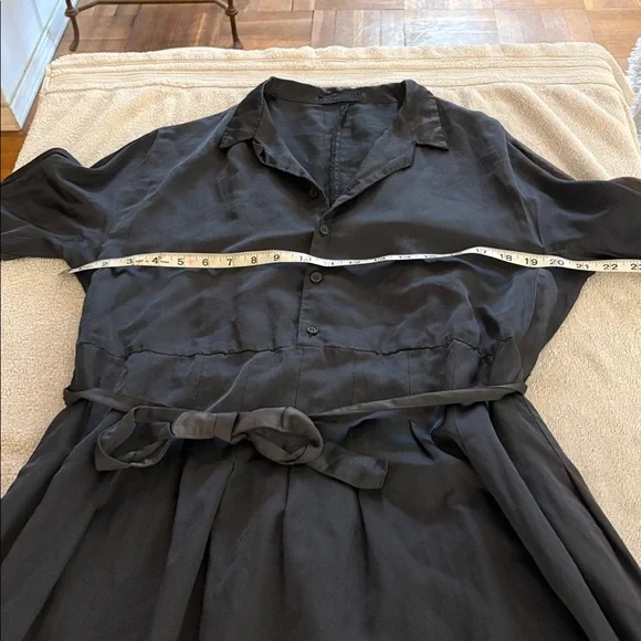 CP Shades gorgeous silk blend black dress w/ great pockets & belt. Made in USA - Picture 11 of 15